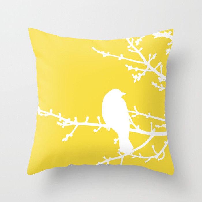 

Желтая подушка Полиэстеровый чехол Наволочка Диван Автомобиль Пояс Подушка-подушка Домашний декор 19 yellow bird