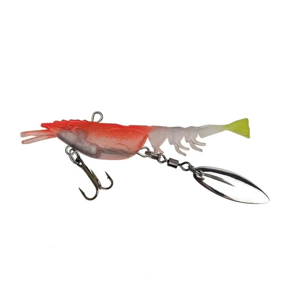 6.7cm Length PVC Shrimp Fishing Lures 4g Weight Pre-rigged Fishing Jigs  Walleye Fishing