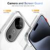 KEYSION Transparent Phone Case for VIVO V40 Pro 5G V40 Soft TPU+PC Anti-slip HD Clear Shockproof Phone Back Cover for VIVO V40 5G