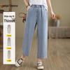 Ronghua High-Waist Wide-Leg Cropped Jeans