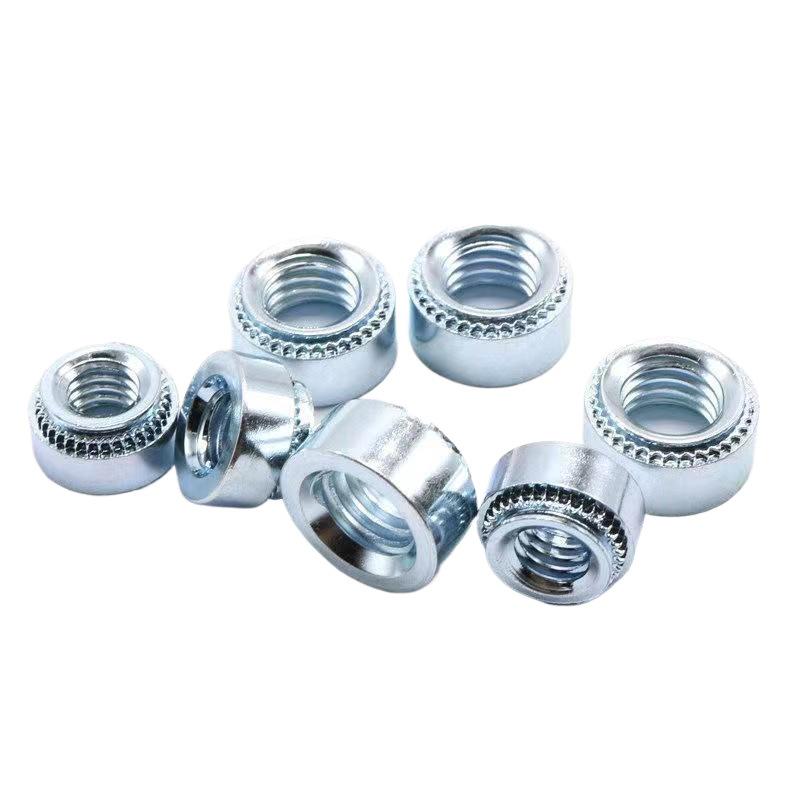 Verzinkte selbstsichernde Muttern, unverlierbare Muttern M3-M12, Einbaumuttern und Einpressmuttern