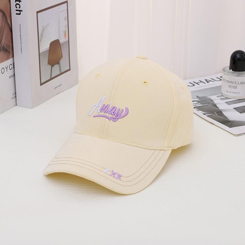 

Peaked cap new summer and autumn women s hard top big head circumference embroidered baseball cap pink sun hat casual