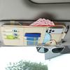 Car Sun Visor Storage Bag Card Bill Pen Glasses Holder Auto Interior Organizer Universal Sunglasses Clip Car Storage Tidying