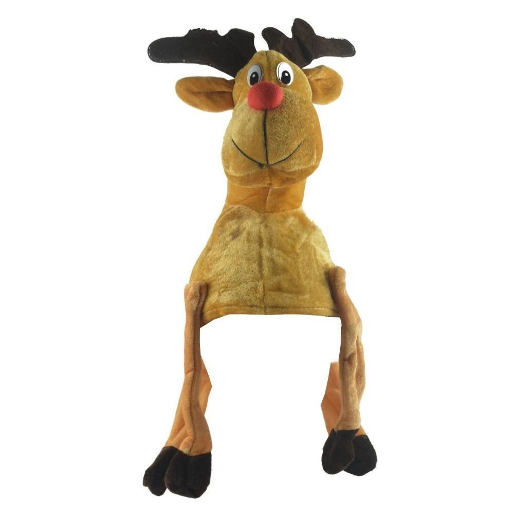 Cartoon Plush Elk Hat Ornaments Christmas Deer Cap Cute Christmas Party Props  Xmas