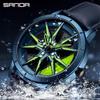 Sanda Men's Racing Concept Quartz Watch with 3D Hollow Dial and Rotating Waterproof Design