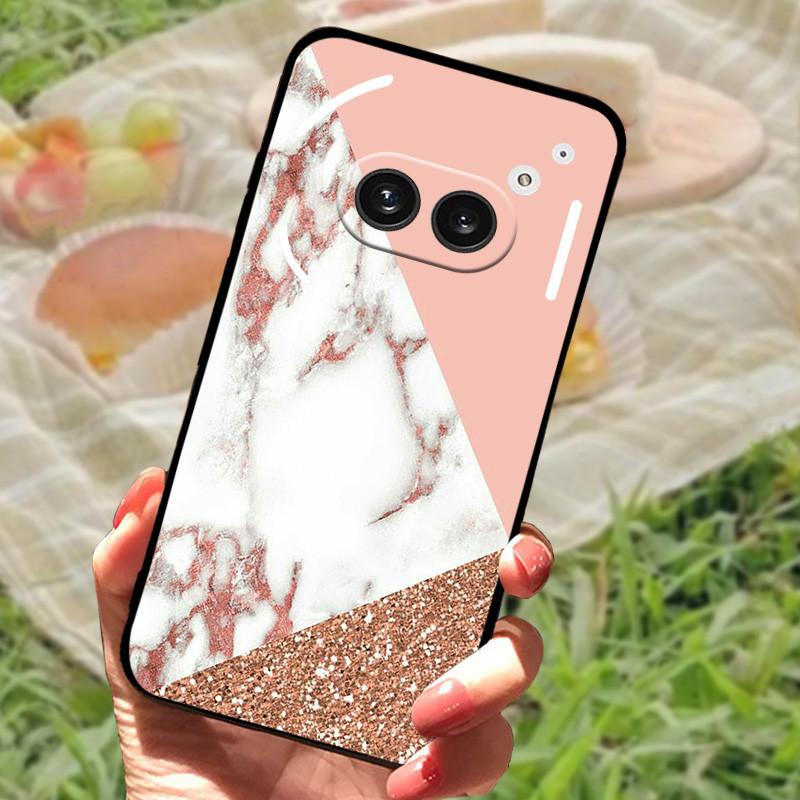 For Nothing Phone 2A Case Cover Silicone Soft Fashion Black Bumper Funda Coque for Nothing Phone 2A Full Protective A142 Capa