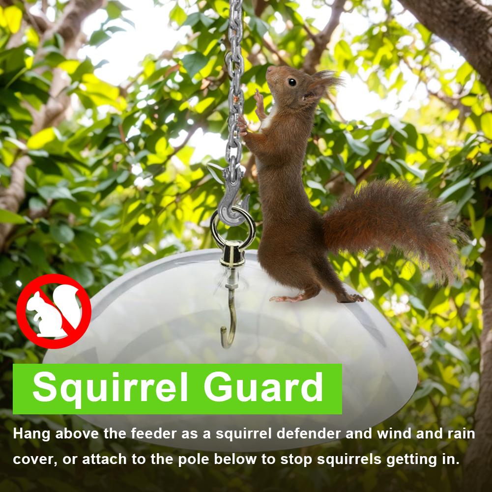 26 Cm Plastic Squirrel Baffle Squirrel Proof Large Baffle No Tool Install Clear Baffle Weather Guard  Weather Resistant