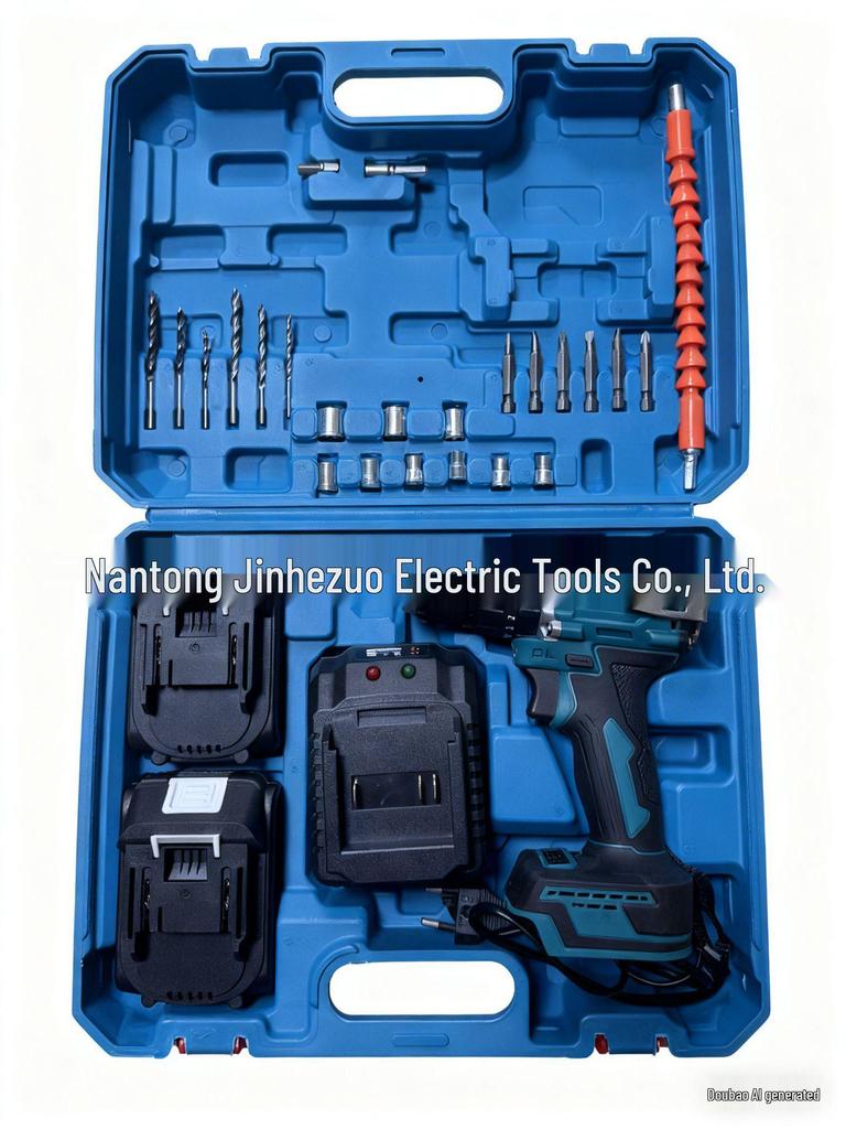Brushless Lithium Battery Multi-functional Electric Drill & Screwdriver with Pistol Grip and Three-speed Impact Mode