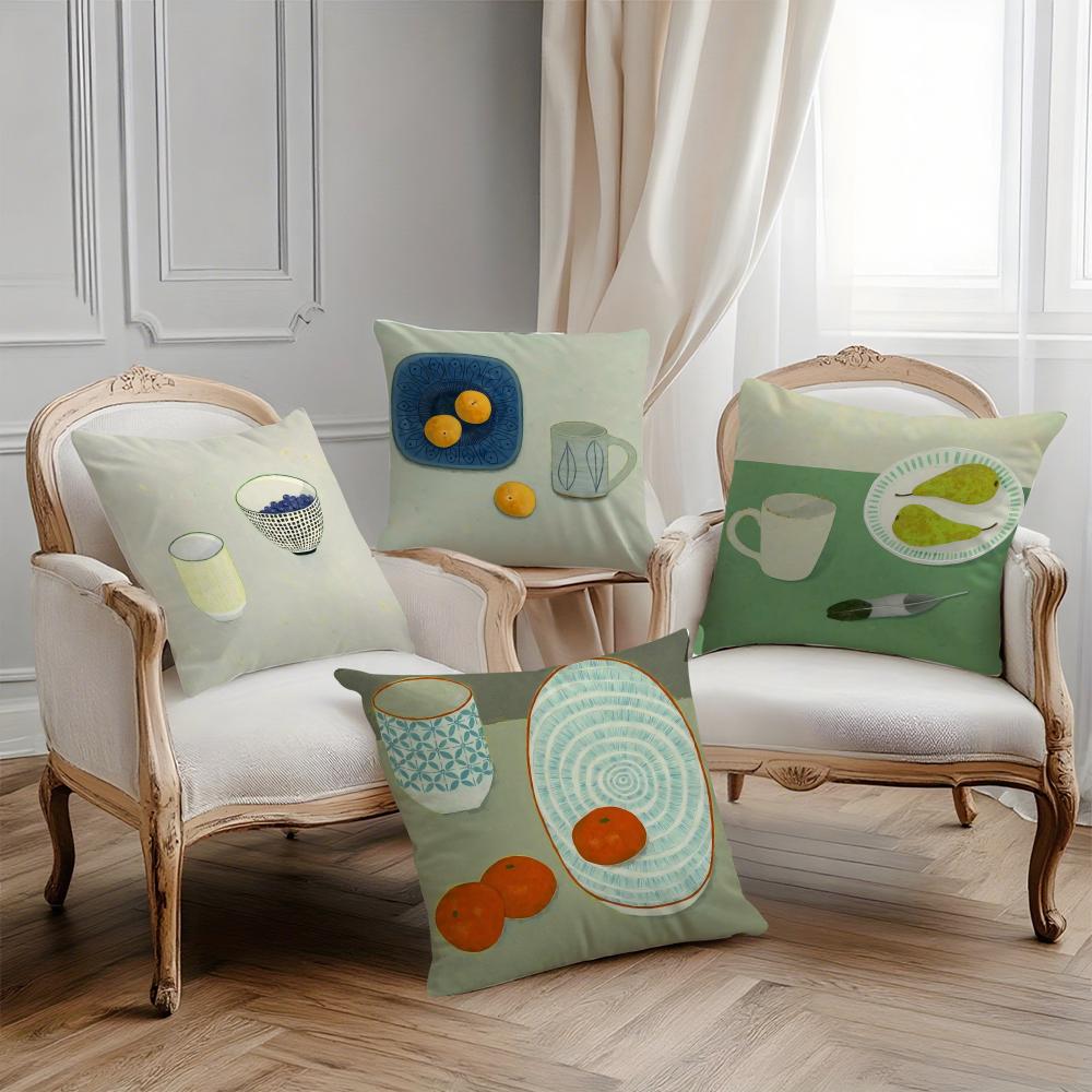 Abstract Simple Life Art Pattern Pillow Case Printing Pillowcase Living Room Sofa Cushion Cover Bedroom Room Decor
