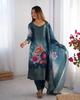 Women Party Wear Designer Kurta Pant Dupatta Set Indian Bollywood Top Tunic Kurti