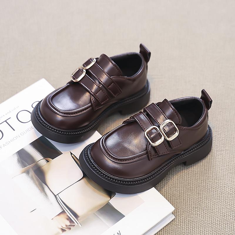 Girls' leather shoes 2025 spring and autumn new soft-soled princess shoes children's British style loafers girls performance shoes tide