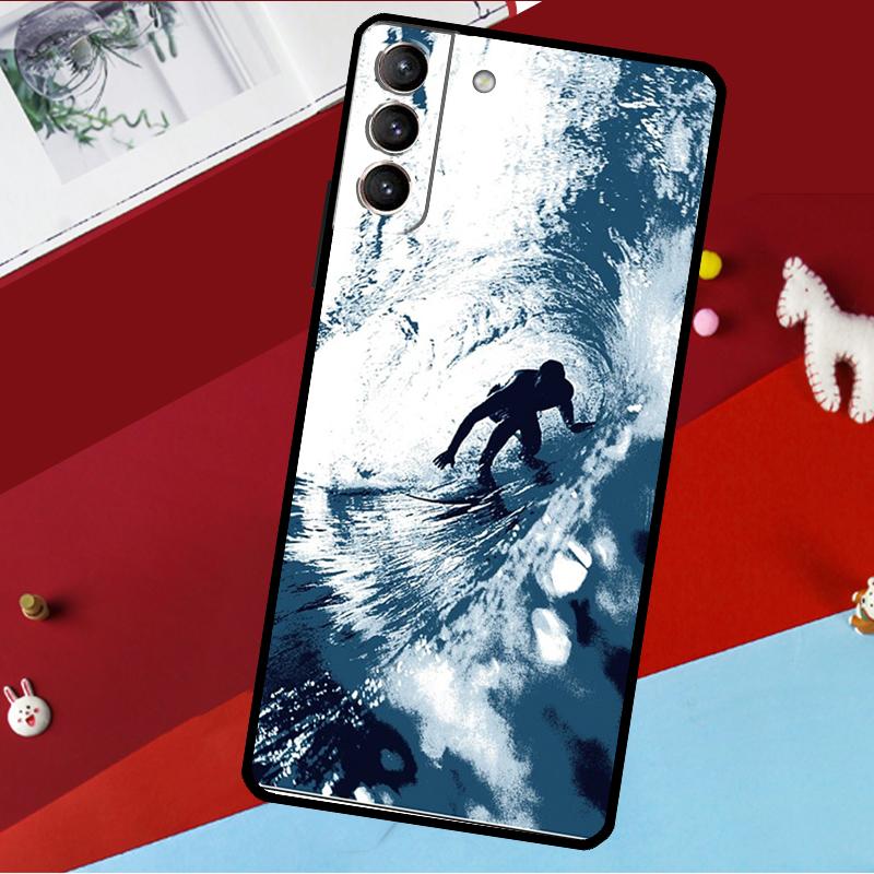 Surfer Surf Hang Loose Shak Case For Samsung Galaxy S23 S22 S21 Ultra S20 FE S9 S10 Note 10 Plus Note 20 Ultra Cover