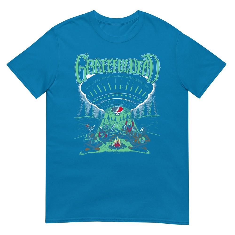 Grateful Dead Skeletons And Aliens Camping Band Tshirt