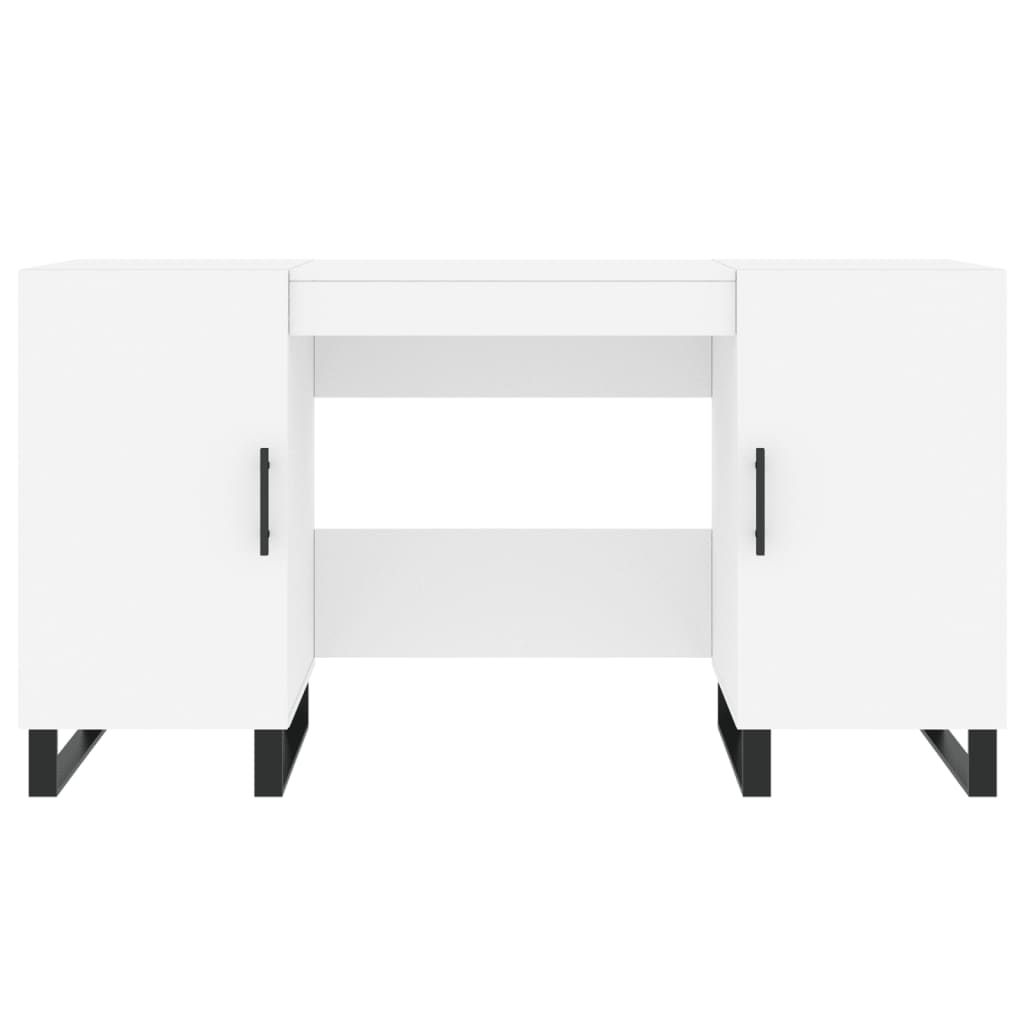 White Desk 140x50x75 cm Particleboard