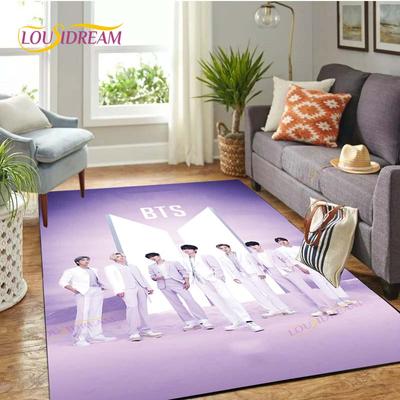 Najnowszy Kpop Bangtan Boys BTS dywan do składania gra dla dzieci mata podłogowa najnowszy wzór 3D salon dekoracyjny dywan