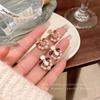 Drip Glaze Gardenia Pearl Earrings Female Sweet Temperament Stud Earrings French Personality Ears
