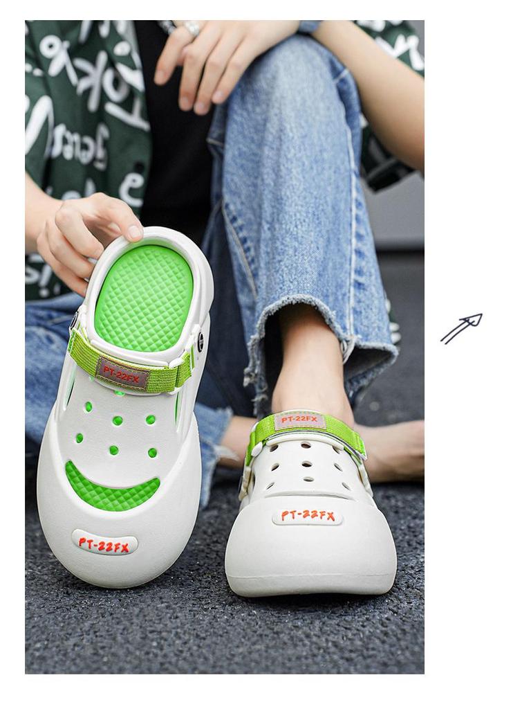 Unisex Summer Garden EVA Hole Shoes: Casual Outdoor Sandals & Trendy Beach Baotou Slippers