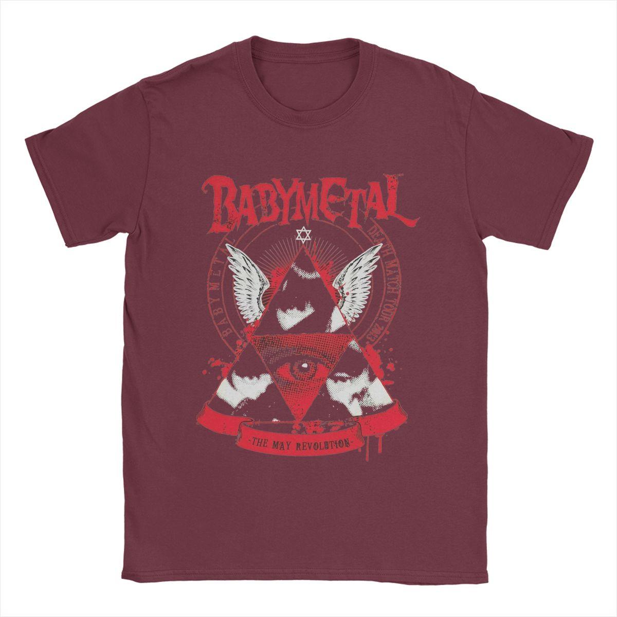 

Men Babymetal May Revolution T Shirt Pure Cotton Tops Funny Short Sleeve Crewneck Tee Shirt Gift Idea T-Shirt XXXXXL бордовый