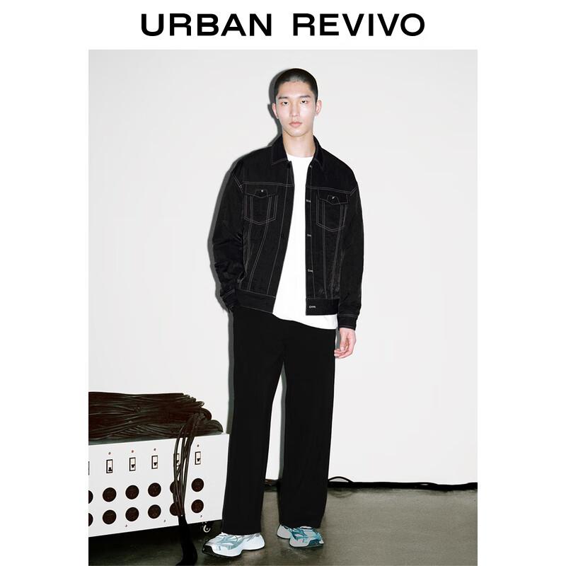 

UR Men s 2024 Spring Contrast Stitch Loose Lapel Jacket L