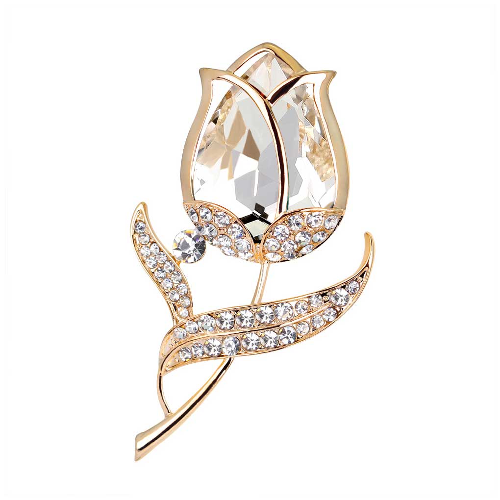 

Сплав Женская Брошь Цветок Портативная Романтичная Декоративная Страз Банкет Вечеринка Свидание Булавка Подарок на День Рождения