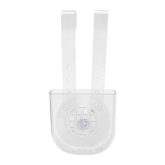 

Cleaning Tablet Holder with Adjustable Double Hooks Ventilated Design Easy No-Drill Installation Plastic Deodorizer Hanger 1pc