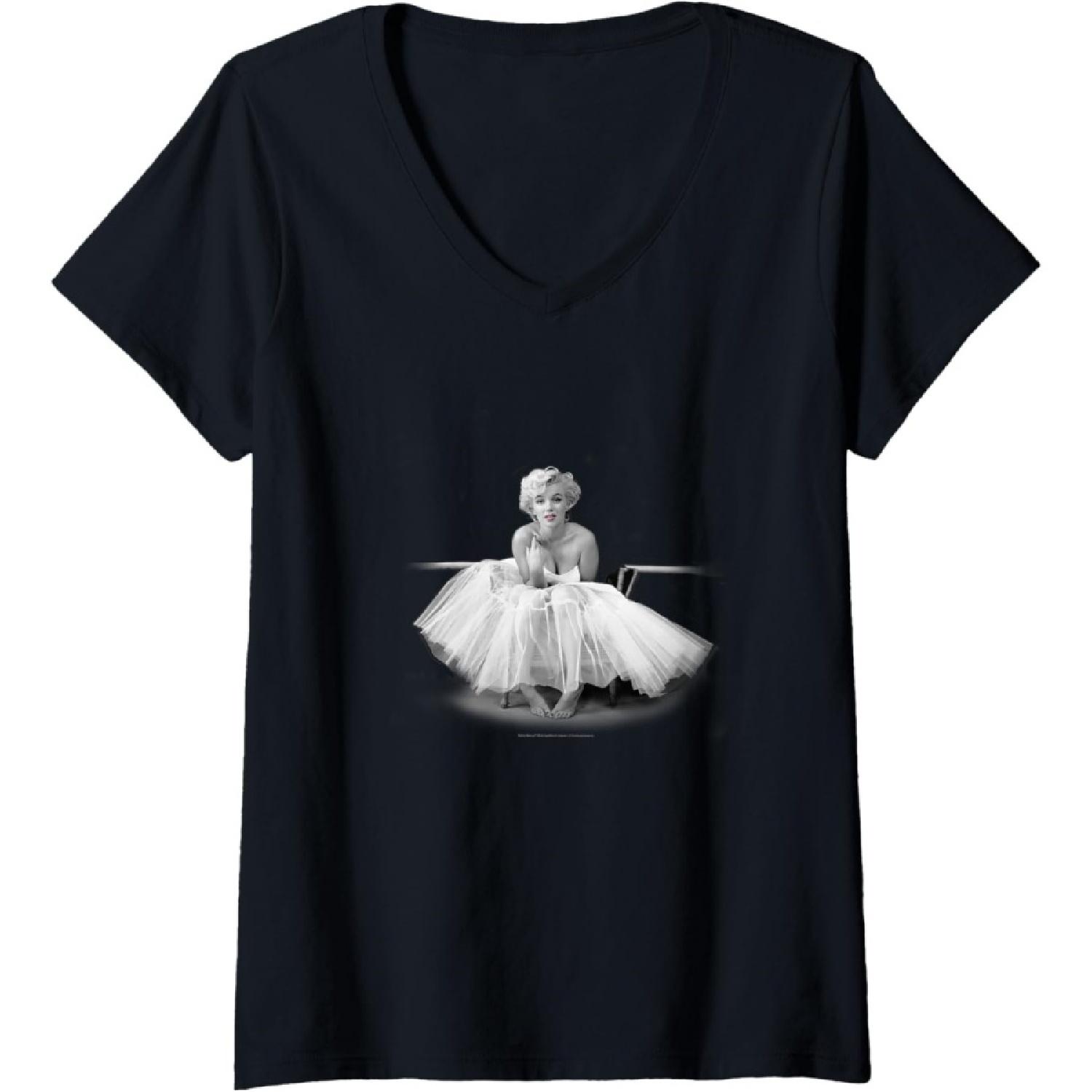 Womens Marilyn Monroe - Pretty V-Neck T-Shirt S