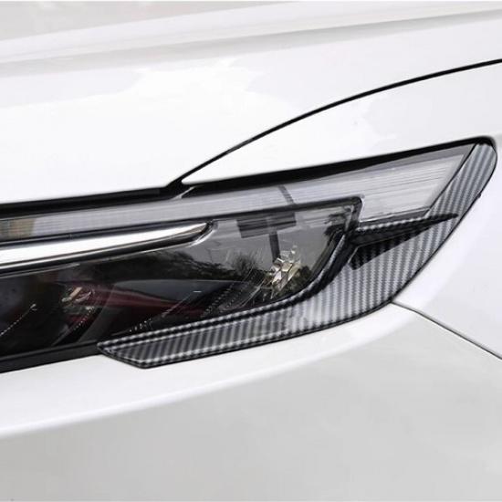 For 2023 2025 Honda CRV CR-V Carbon Fiber Front Headlight Lamp Strip Trim
