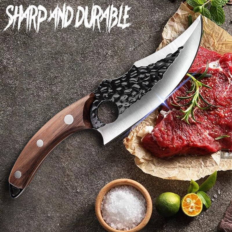 6palcový ručně vyráběný kuchyňský nůž na vykosťování z nerezové oceli Rybářský nůž Sekáček na maso