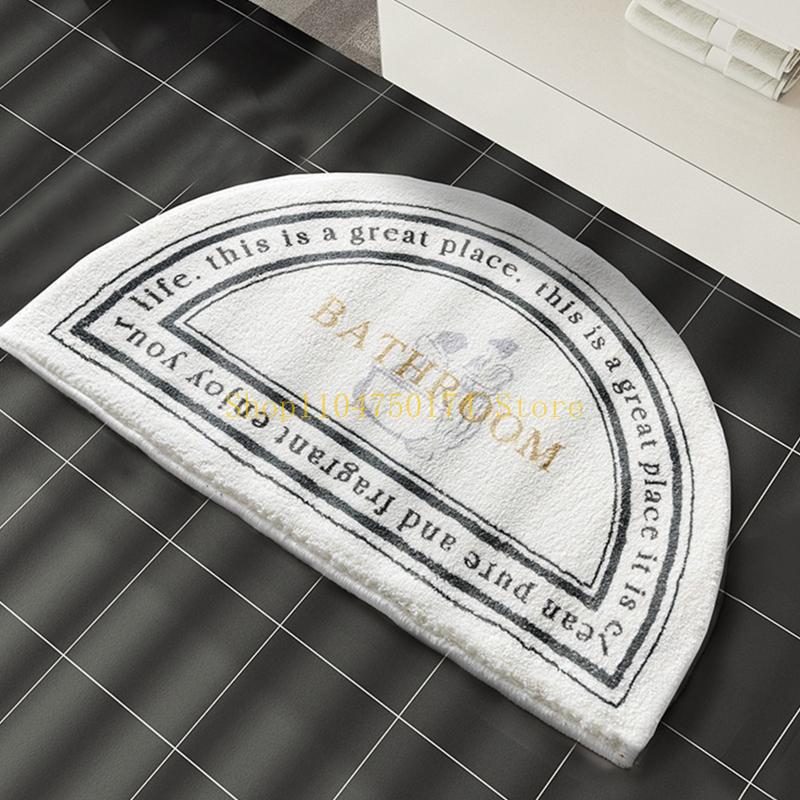 Semicircle Non Slip Entrance Doormat Quickly Dry Absorbent Bath Mat Rug Toilet Carpet for Home Bedroom Kitchen Bathroom top sale