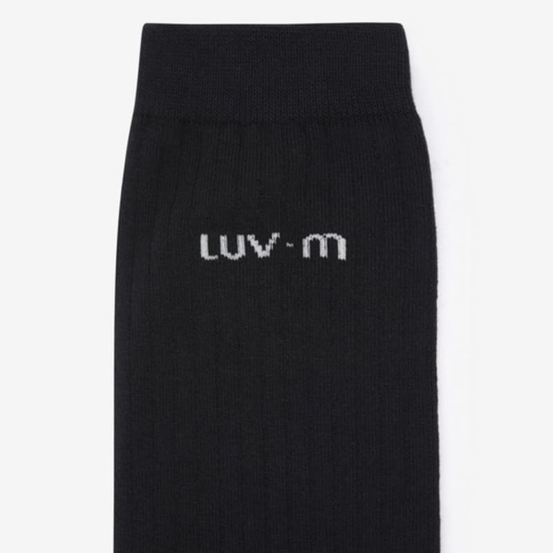 LUVM LUV.M LOGO SOCKS_BLACK