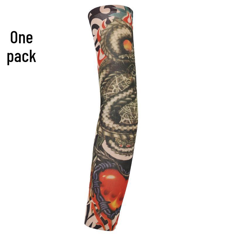 Seamless Outdoor Flower Tattoo Arm Sleeve - UV Protection for Cycling In Various Colors