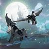 2PCS/SET NEW Magic Scene Pegasus Wings Black White Warhorse Horse Parts Building Blocks Classic Model Sets Bricks Kids Kits