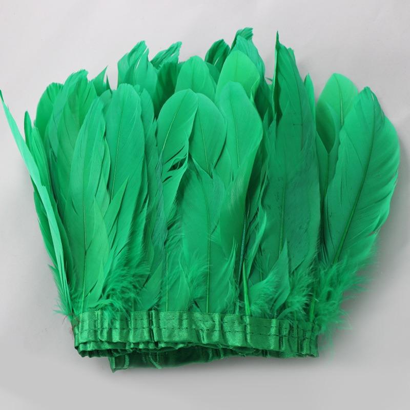 2-10 Yards Chicken Feathers Fringe Trim Trimmings 10-15Cm Carnival Accessories Wedding Centerpiece For Decor Sewing Diy Plumas