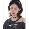 Cross star choker neck chain niche design Spice girl sweet cool style high sense original necklace