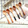 Kids Adults Elegant Eating Tableware Wooden Cutlery Kitchen Utensil Soup Spoons Scoop