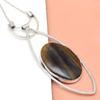 Pendant Gemstone Jewelry 2.75" Tiger Garnet Silver Handmade  Eye, Gift