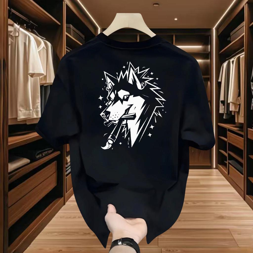 Cross-Border Exclusive Explosive Goods, Good Goods 100% Pure Cotton High-End Short-Sleeved Fashion Casual Versatile Loose T-Shirt Tide