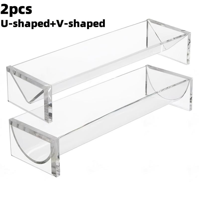 Set of 1/2/4/6 Clear Cracker Tray for Serving, Rectangular Cracker Holder for Serving Trays, Acrylic Food Display Cracker Serving Stand