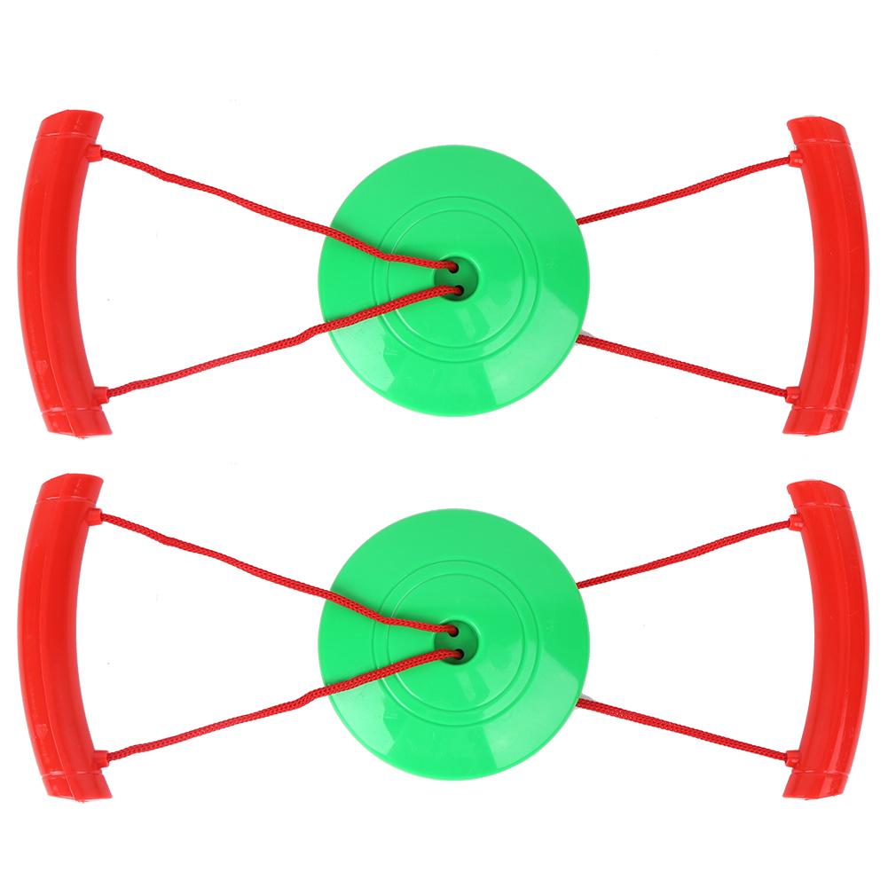 

2Pcs Children Pulling Balls Toys Fitness Exercise Kid Chest Expander Exercise Pull Plate зелений