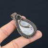 Moonstone 999 Copper Wire Wrapped Pendant, Handmade Gemstone Pendant, Gift For Mom Antique Jewelry