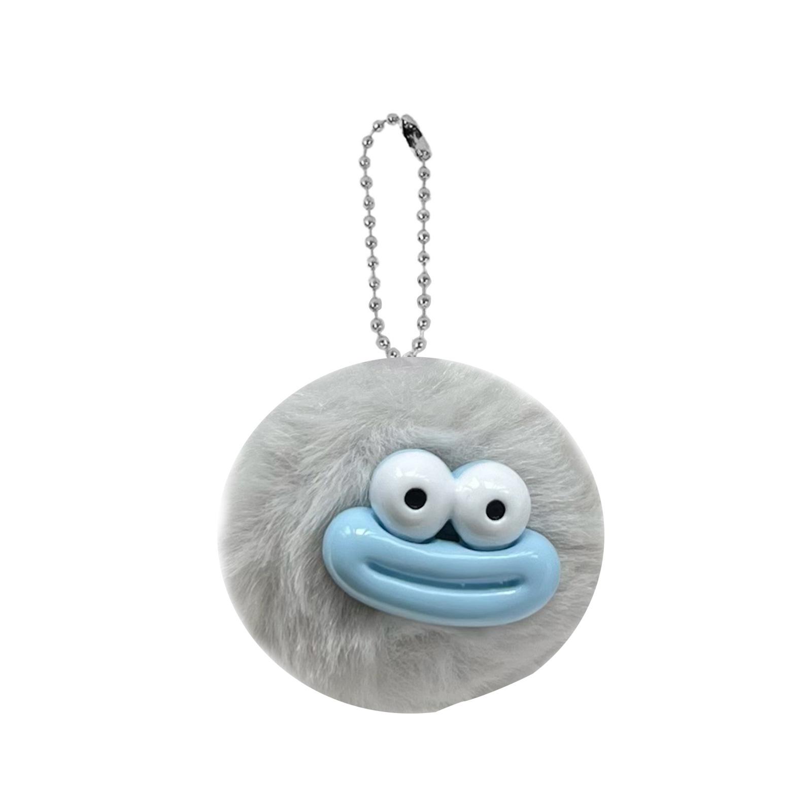 

Брелок с помпоном в виде сосиски, креативный, приятный для кожи кулон для рюкзаков, идеальный подарок на Рождество и дни рождения серый