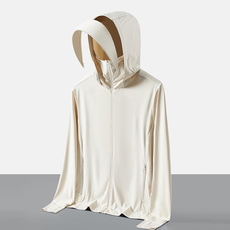 UPF10 + Ice Silk Sunscreen Clothing Men's Summer Outdoor UV Protection Fishing Sunscreen Clothing Women's Fashion and Breathable