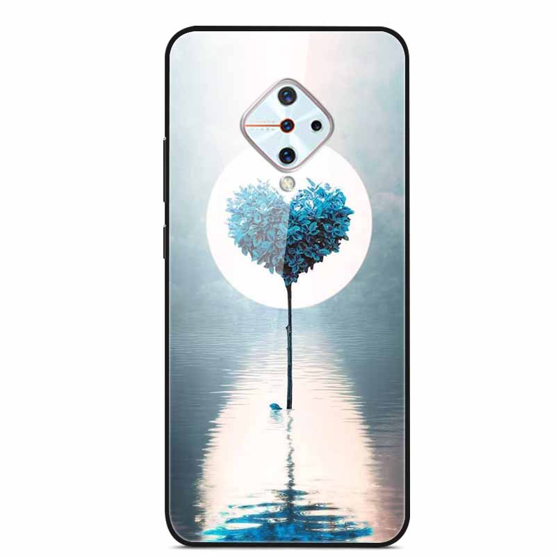 Tempered Glass Case For Vivo V17 Case Russia Glass Back Cover Soft Bumper For Vivo V17 Phone Cases V 17 Funda Y9s S1 Pro Coque