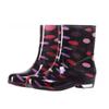 Women's Floral Crystal Rain Boots: Mid-Tube, Thick Rubber, Transparent Sole, Waterproof Kitchen Shoes