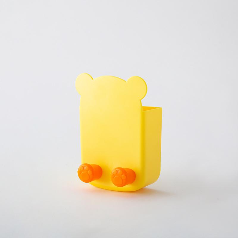 

Мультяшный дырокол, настенный ящик для хранения, органайзер, пульт дистанционного управления телевизором, держатель для зарядки мобильного телефона в форме медведя pink