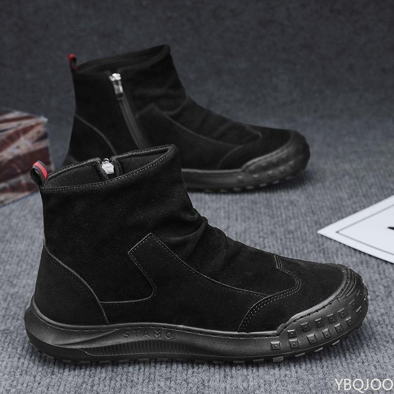 Casual Comfortable Fashionable High Top Boots Autumn New Breathable Workwear Shoes Trendy  Versatile Anti Slip Safety Shoes