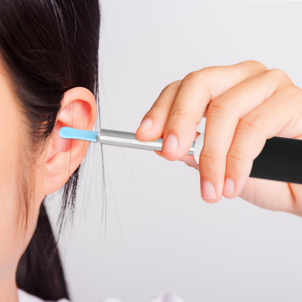 120 szt. Końcówek do łyżeczki do uszu Silikonowe końcówki wymienne do łyżeczki do uszu Wymienne końcówki do czyszczenia uszu Końcówki wymienne do usuwania woskowiny usznej Uzdrowienie ucha