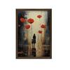 Rainy Melancholy Rainy Melancholy, 70X100 Cm, Dark Brown Wooden Frame, 230 Gsm Matte Paper