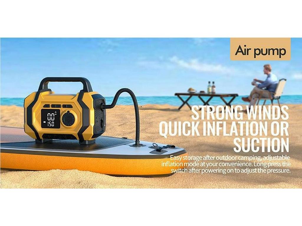 Car Emergency Power Supply & Air Pump with Tire Pressure Gauge – All-in-One Large Capacity Vehicle Starter