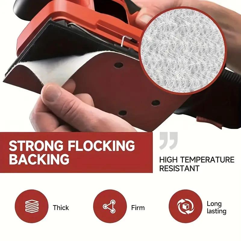 10 Stück 93 x 185 mm Schleifblätter 8 Löcher Klett Rechteckschleifer Sortiert zum Polieren Schleifen Metall